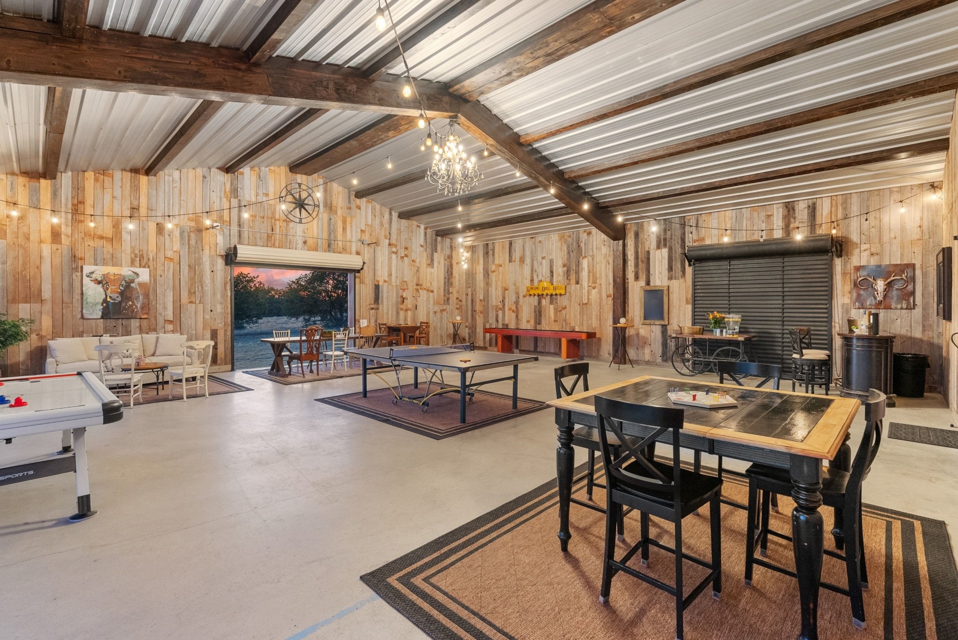 Game Barn with Game Tables